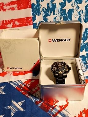 Wenger Black Watch with Gold Accents 79150 NWOT